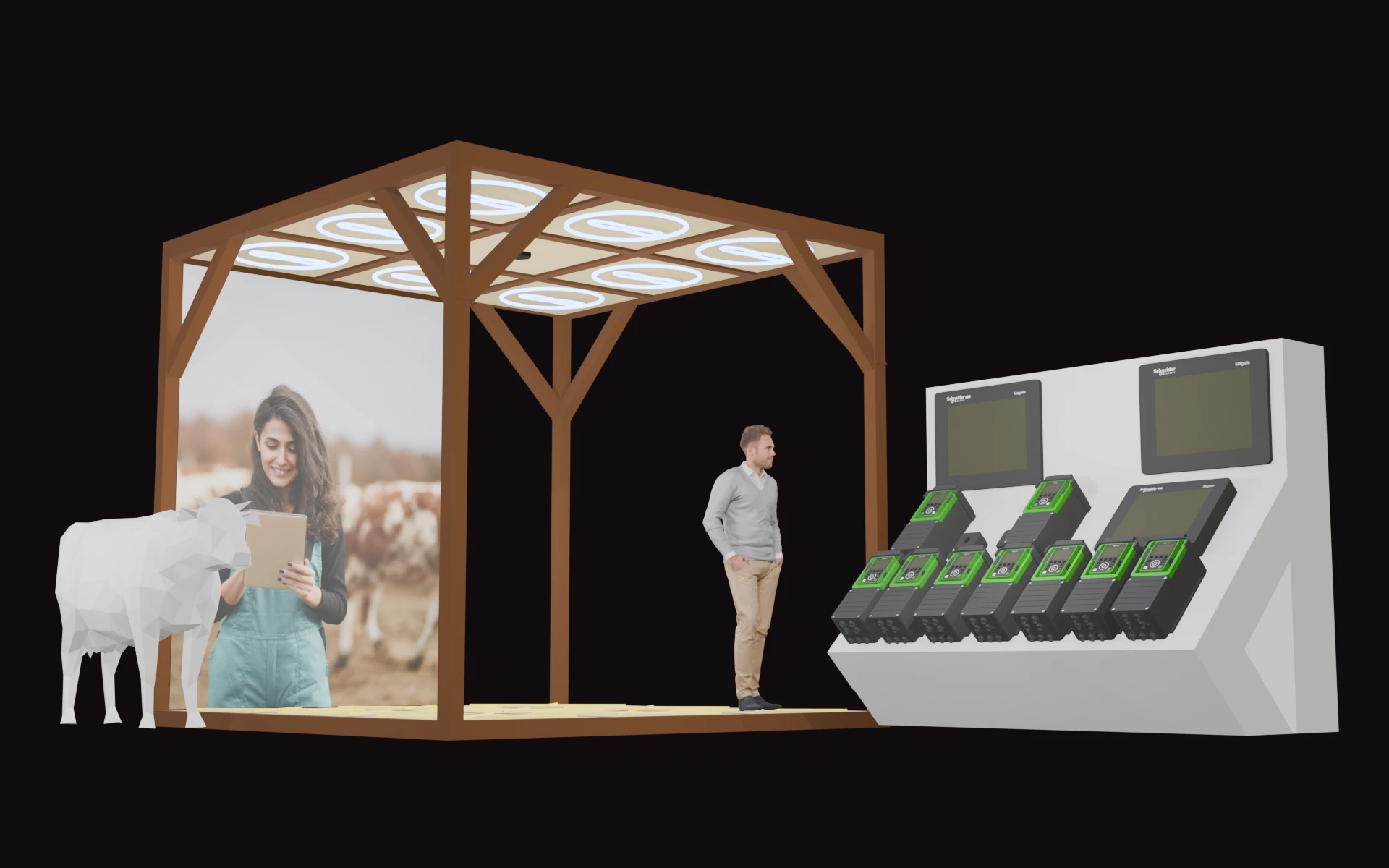 Cow Shed booth 3D experience