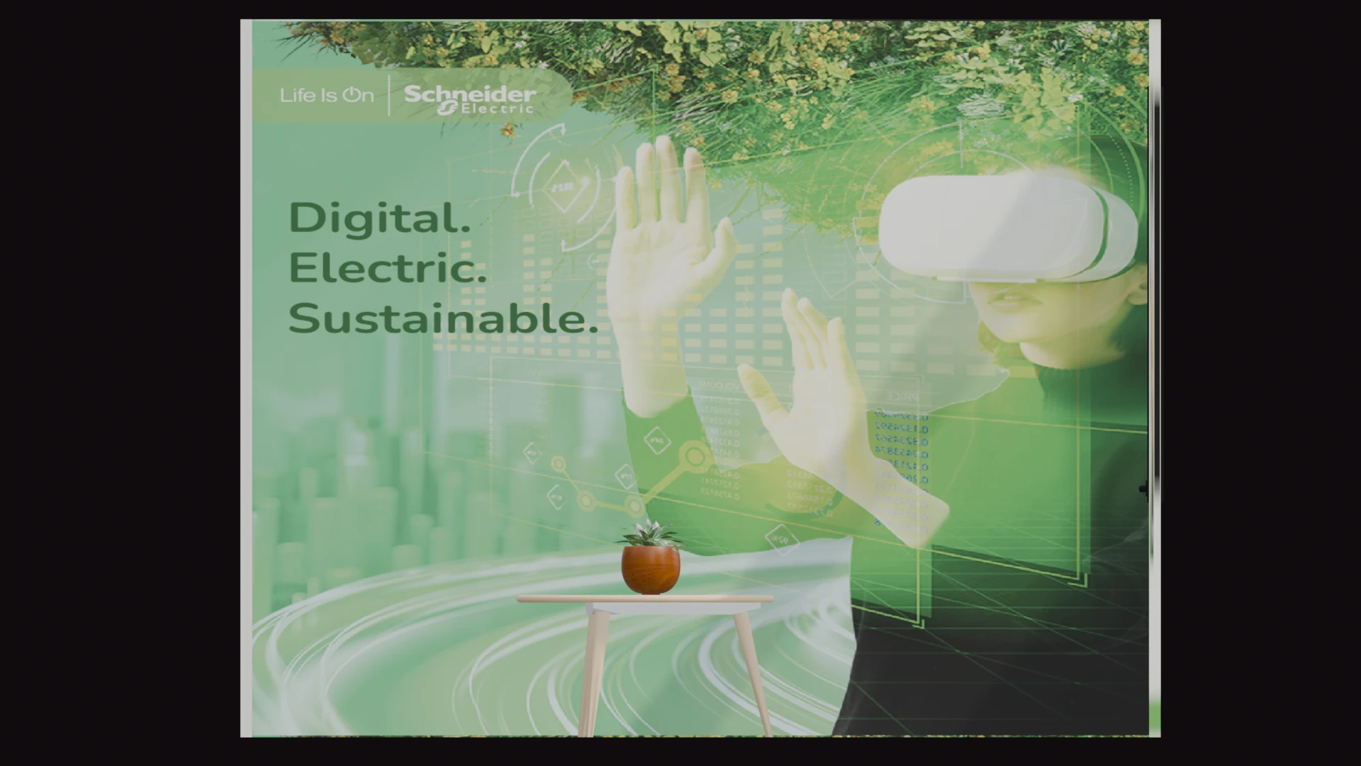 Large Digital Electric Sustainable environmental graphic inside the CPG lab meeting room