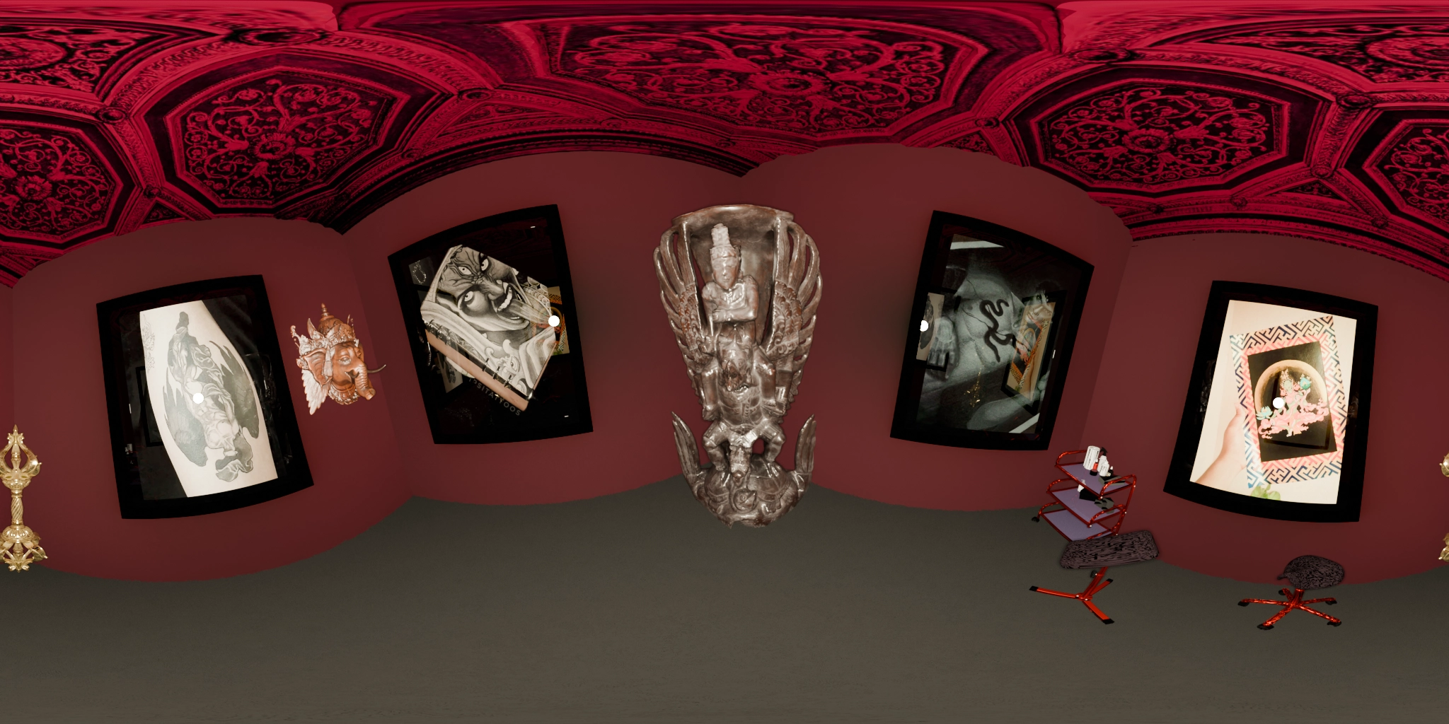 Tattoo studio 3D environment