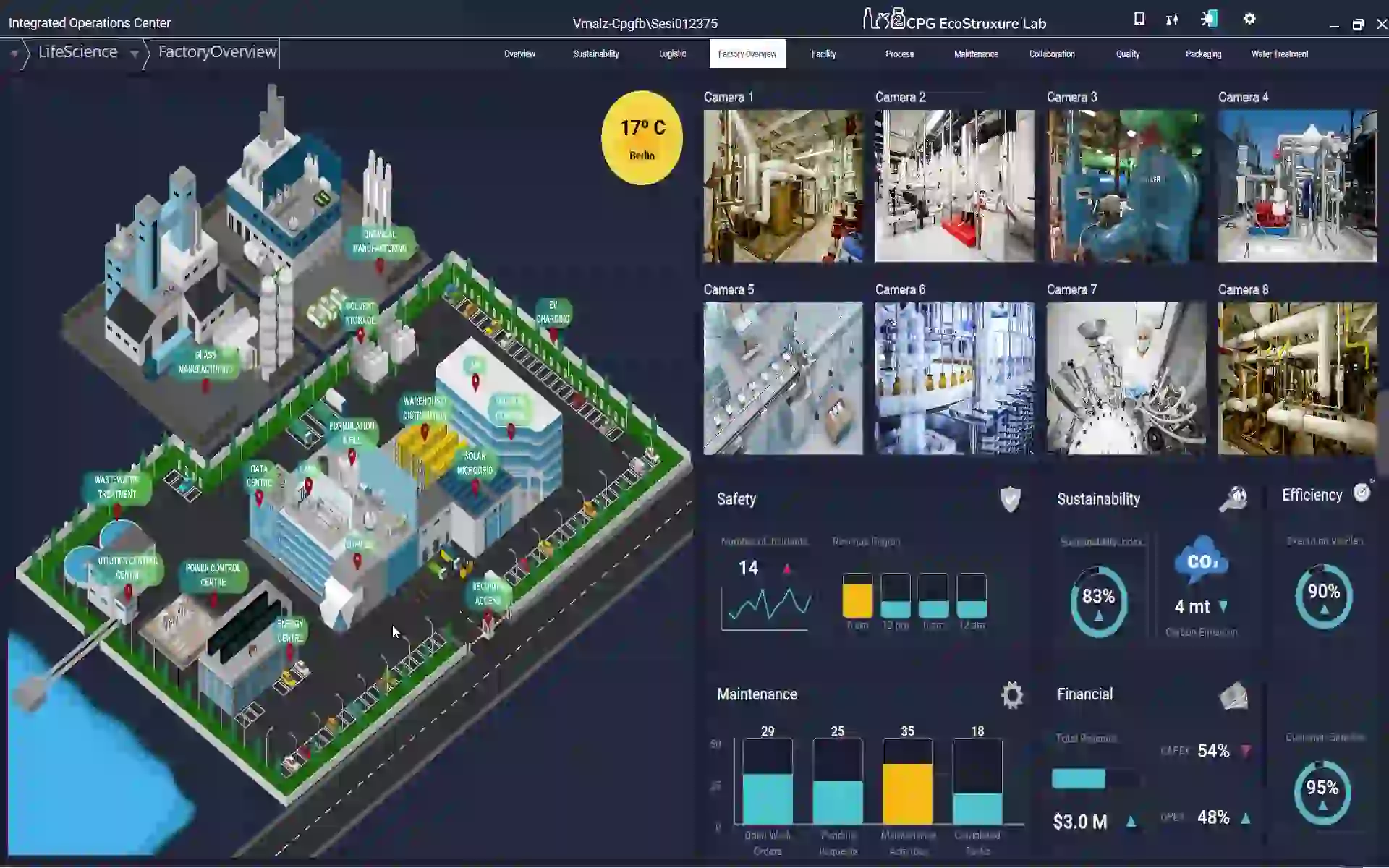 Site selection view from the Integrated Operations Center demo